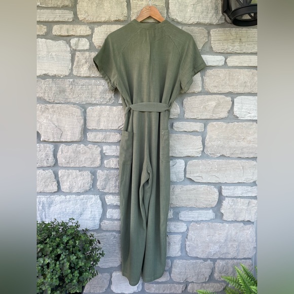 Petal & Pup Pants & Jumpsuits Maverick Jumpsuit In Olive 0 Linen
